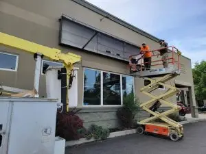 New lights for a sign. missoula electrical contractors, commercial electrical application